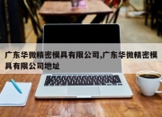 广东华微精密模具有限公司,广东华微精密模具有限公司地址
