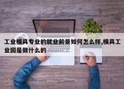 工业模具专业的就业前景如何怎么样,模具工业园是做什么的